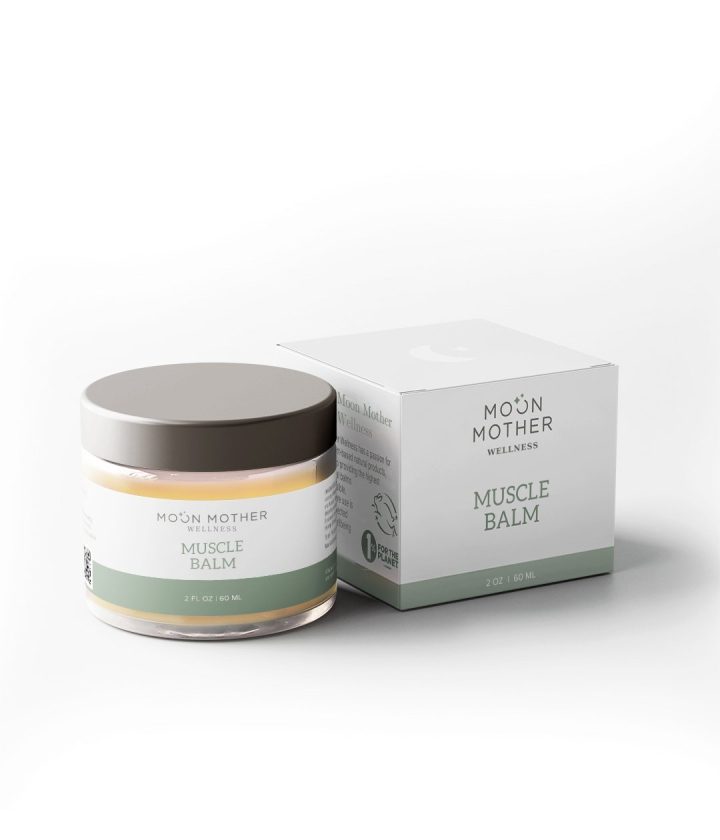 Muscle Balm jar and box, 2 fl oz